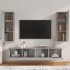 Set de muebles para TV 4 pzas madera contrachapada gris
