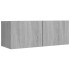 Set de muebles para TV 5 pzas madera contrachapada gris