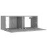 Set de muebles para TV 5 pzas madera contrachapada gris