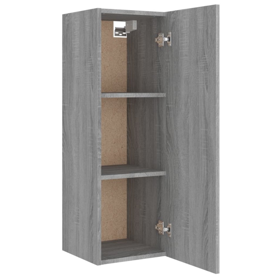 Set de muebles para TV 5 pzas madera contrachapada gris