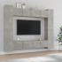 Set de muebles de TV 8 pzas madera contrachapada gris