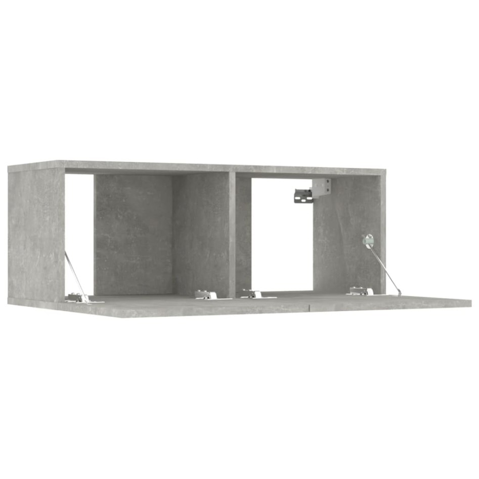 Set de muebles de TV 8 pzas madera contrachapada gris