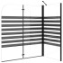 Mampara de baño a rayas vidrio templado 120x68x130