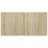 Set de muebles para TV 4 pzas madera contrachapada roble