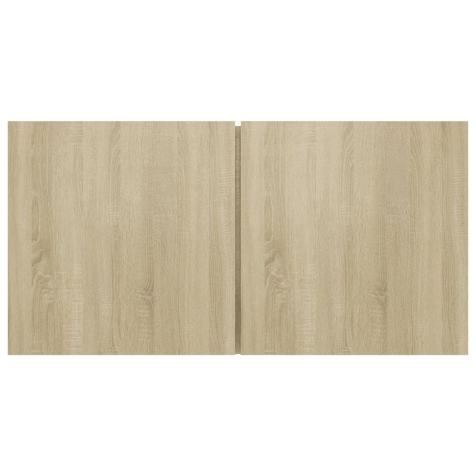 Set de muebles para TV 4 pzas madera contrachapada roble