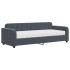 Sofá cama con colchón terciopelo gris oscuro 80x200