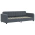 Sofá cama con colchón terciopelo gris oscuro 80x200