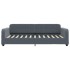 Sofá cama con colchón terciopelo gris oscuro 80x200