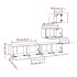 Set de muebles para TV 4 pzas madera contrachapada gris