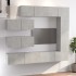 Set de muebles de TV 7 pzas madera contrachapada gris