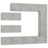 Set de muebles de TV 7 pzas madera contrachapada gris