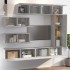 Set de muebles de TV 7 pzas madera contrachapada gris