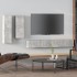 Set de muebles de TV 4 pzas madera contrachapada gris