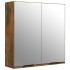 Set muebles de baño 5 piezas madera contrachapada roble