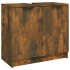 Set muebles de baño 5 piezas madera contrachapada roble