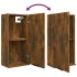 Set muebles de baño 5 piezas madera contrachapada roble
