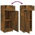 Set muebles de baño 5 piezas madera contrachapada roble