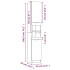 Set muebles de baño 5 piezas madera contrachapada roble