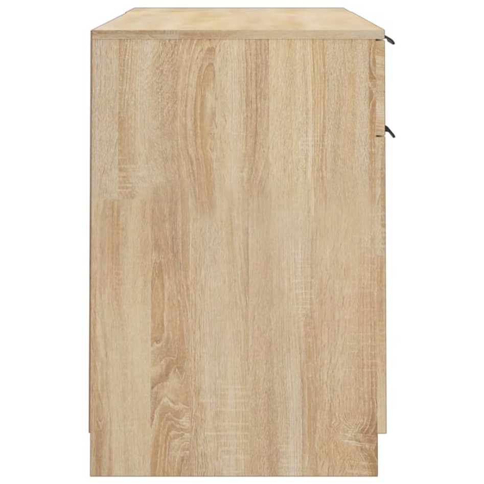 Escritorio y armario auxiliar madera contrachapada roble