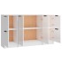 Aparadores 3 uds madera contrachapada blanco