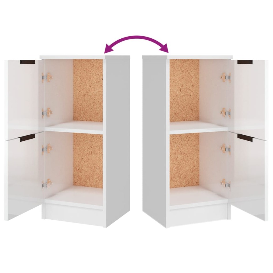 Aparadores 3 uds madera contrachapada blanco