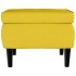 Sillón orejero con taburete terciopelo amarillo