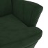 Sillón orejero y taburete de terciopelo verde