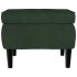 Sillón orejero y taburete de terciopelo verde