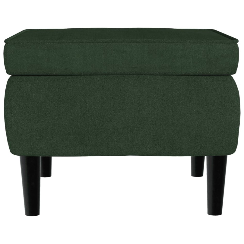 Sillón orejero y taburete de terciopelo verde