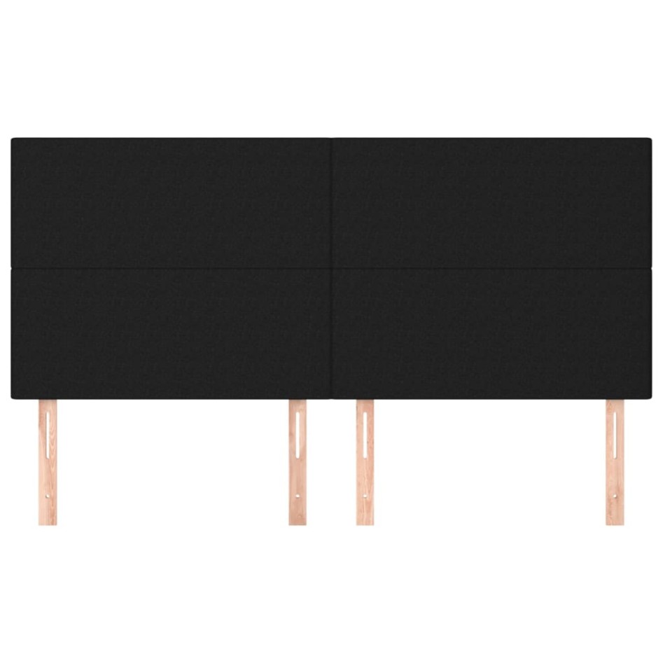 Cabeceros 4 unidades de tela negro 90x5x78/88