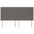 Cabeceros 4 unidades de cuero sintético gris 100x5x78/88
