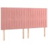 Cabeceros 4 unidades de terciopelo rosa 80x5x78/88