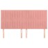 Cabeceros 4 unidades de terciopelo rosa 80x5x78/88