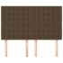 Cabeceros 4 unidades tela marrón oscuro 72x5x78/88