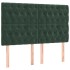 Cabeceros 4 unidades de terciopelo verde oscuro 72x7x78/88