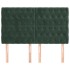 Cabeceros 4 unidades de terciopelo verde oscuro 72x7x78/88