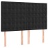 Cabeceros 4 unidades terciopelo negro 72x5x78/88