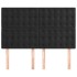 Cabeceros 4 unidades terciopelo negro 72x5x78/88