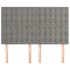 Cabeceros 4 unidades terciopelo gris claro 72x5x78/88
