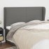 Cabecero con orejas de tela gris oscuro 183x23x118/128