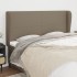 Cabecero con orejas de tela gris taupe 203x23x118/128