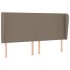 Cabecero con orejas de tela gris taupe 203x23x118/128