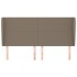 Cabecero con orejas de tela gris taupe 203x23x118/128