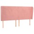 Cabecero con orejas de terciopelo rosa 163x23x118/128