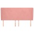 Cabecero con orejas de terciopelo rosa 163x23x118/128