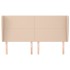 Cabecero con orejas cuero sintético capuchino 163x23x118/128