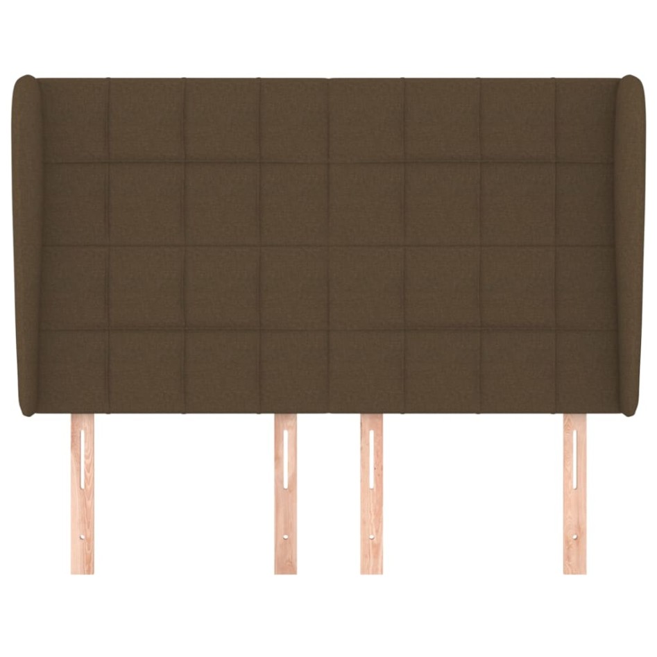 Cabecero con orejas de tela gris claro 147x23x118/128