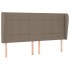 Cabecero con orejas de tela gris taupe 183x23x118/128