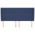 Cabecero con orejas de tela azul 183x23x118/128