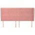 Cabecero con orejas de terciopelo rosa 183x23x118/128